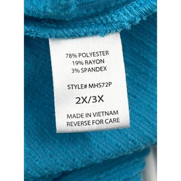 Andrée By Unit Womens Ribbed Cold Shoulder Top 2X/3X - Picture 4 of 5